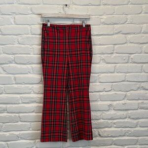JCrew Red Plaid Trousers
